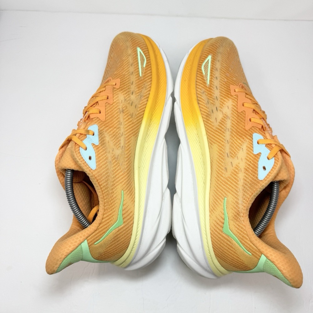 Hoka One One Clifton 9 Men's Running Shoes Size 12 D Orange - Picture 8 of 15